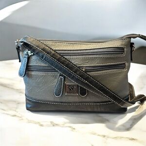 Stone & Co. Black and gray Hobo Bag shoulder or crossbody bag.
